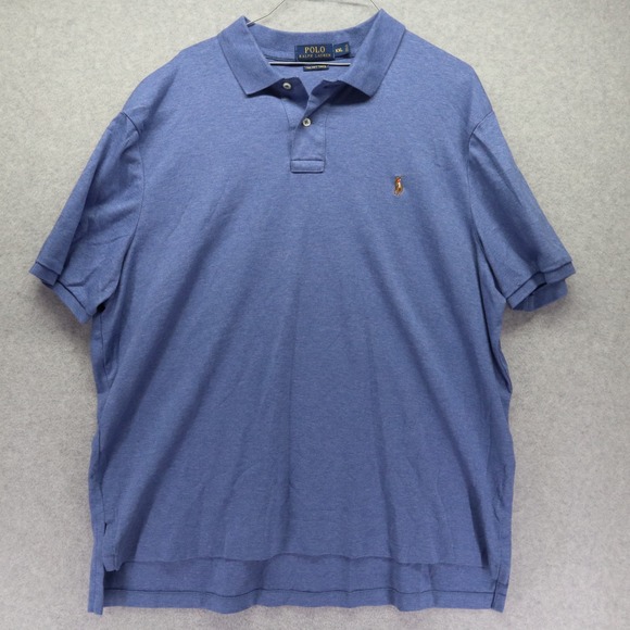 Polo Ralph Lauren Other - Polo Ralph Lauren Shirt Mens‎ 2XL Pima Soft Touch Flesh Pony Blue Short Sleeve